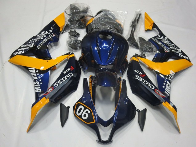 Spécial Bleu Profond & Jaune 07-08 Honda CBR600RR Carénage