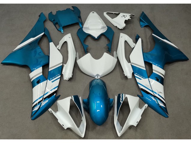 Style Blanc Brillant & Bleu Clair OEM 08-16 Yamaha R6 Carénage