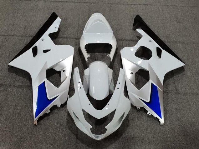 Style Bleu Blanc & Argent 04-05 Suzuki GSXR 600-750 Carénage