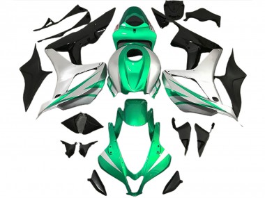 Style Vert Vif & Argent OEM 07-08 Honda CBR600RR Carénage