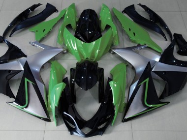 Vert Argent & Noir 09-16 Suzuki GSXR 1000 Carénage