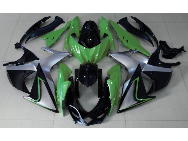 Vert Argent & Noir 09-16 Suzuki GSXR 1000 Carénage Vert Argent & Noir 09-16 Suzuki GSXR 1000 Carénage
