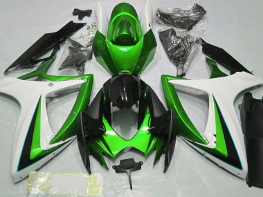 Vert Blanc 06-07 Suzuki GSXR 600-750 Carénage