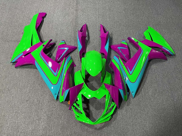 Vert Bleu Clair & Magenta 11-24 Suzuki GSXR 600-750 Carénage