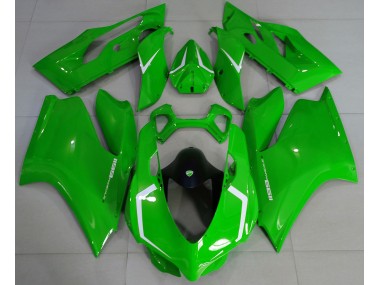 Vert Brillant & Blanc 11-14 Ducati 1199 Carénage