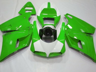 Vert Brillant & Blanc 93-05 Ducati 996 748 916 998 Carénage