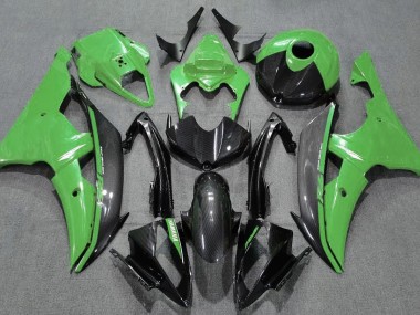 Vert Brillant & Fibre De Carbone 08-16 Yamaha R6 Carénage