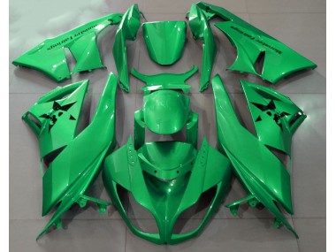 Vert Brillant & Logos Personnalisés 09-12 Kawasaki ZX6R Carénage