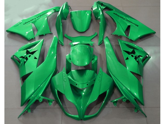 Vert Brillant & Logos Personnalisés 09-12 Kawasaki ZX6R Carénage