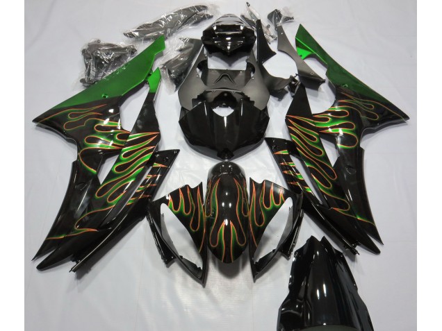 Vert Flamme 08-16 Yamaha R6 Carénage