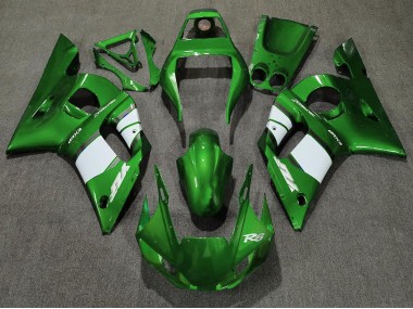 Vert Foncé & Blanc 98-02 Yamaha R6 Carénage