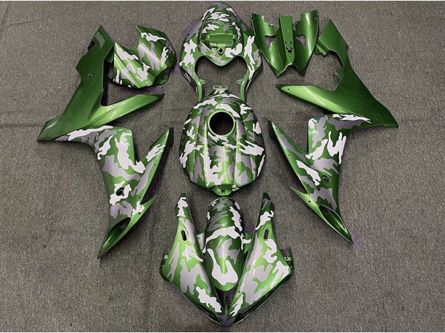 Vert Foncé Camouflage 04-06 Yamaha R1 Carénage