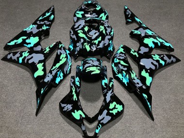 Vert & Gris Camouflage 07-08 Honda CBR600RR Carénage