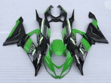 Vert & Noir Brillant 13-18 Kawasaki ZX6R Carénage