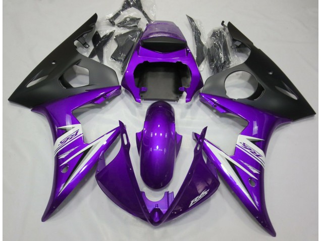 Violet & Blanc 03-04 Yamaha R6 Carénage Violet & Blanc 03-04 Yamaha R6 Carénage