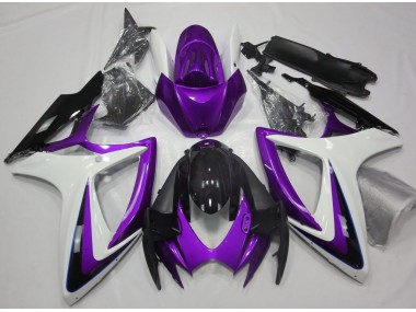 Violet & Blanc Débadgé 06-07 Suzuki GSXR 600-750 Carénage