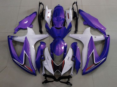 Violet Brillant & Blanc 08-10 Suzuki GSXR 600-750 Carénage