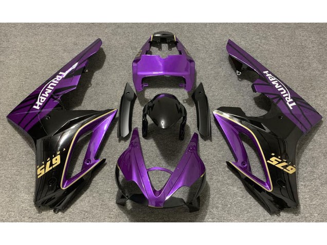 Violet Brillant & Noir 09-12 Triumph Daytona 675 Carénage