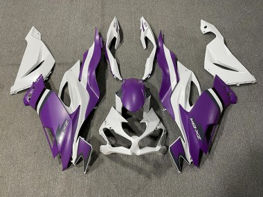 Violet Mat & Blanc 19-23 Kawasaki ZX6R Carénage