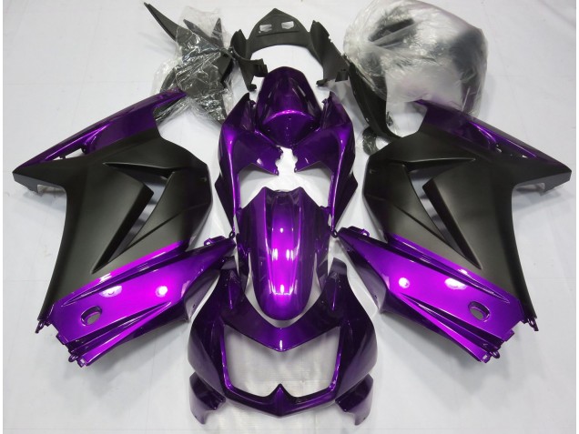 Violet & Noir Mat 08-12 Kawasaki Ninja 250 Carénage