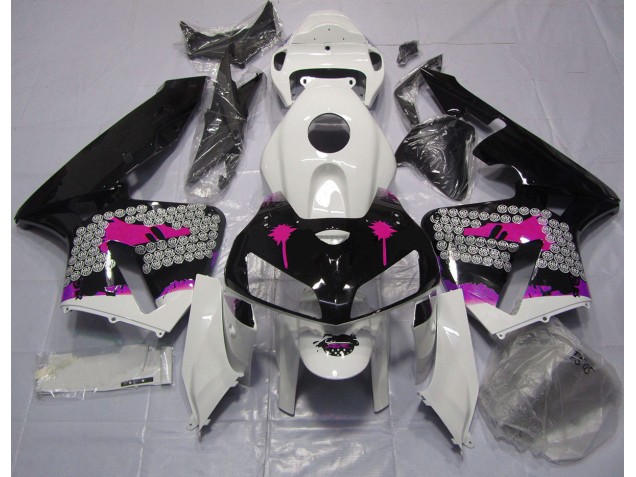 Éclaboussures Roses Sur Noir Brillant 05-06 Honda CBR600RR Carénage