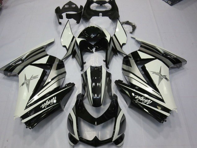 Étoile Argentée Blanche 08-12 Kawasaki Ninja 250 Carénage Étoile Argentée Blanche 08-12 Kawasaki Ninja 250 Carénage