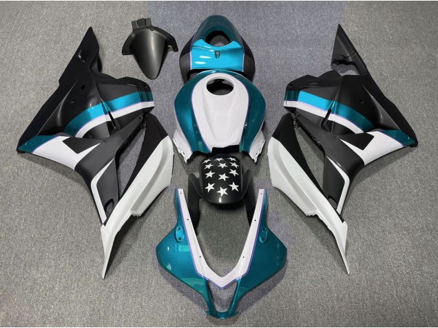 Étoile Noire Mate & Bleu Clair 09-12 Honda CBR600RR Carénage Étoile Noire Mate & Bleu Clair 09-12 Honda CBR600RR Carénage